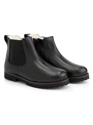 TRAVELIN' Leder-Chelsea-Boots "Sel" in Schwarz