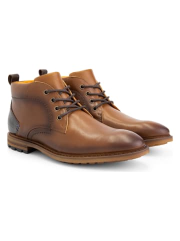 TRAVELIN' Leren veterschoenen "Brandon" lichtbruin