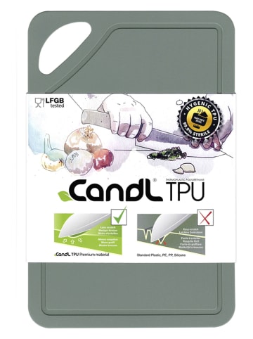 CandL 2-delige snijplankenset grijs - (L)26 x (B)17 cm