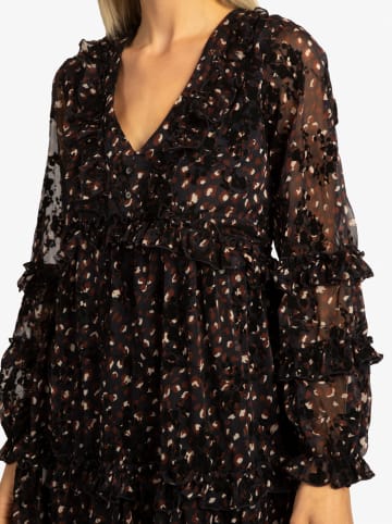 APART Sukienka w kolorze czarno-brązowo-kremowym