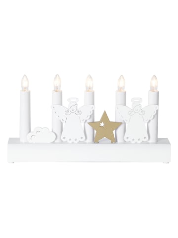 STAR Trading Fensterleuchte "Julia" in Weiß - (B)28 x (H)15 x (T)6 cm