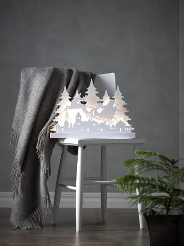 STAR Trading Lampa dekoracyjna LED "Grandy" w kolorze białym - 42 x 30 x 8 cm