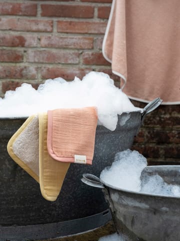 FABELAB 3er-Set: Waschlappen in Rosa/ Gelb