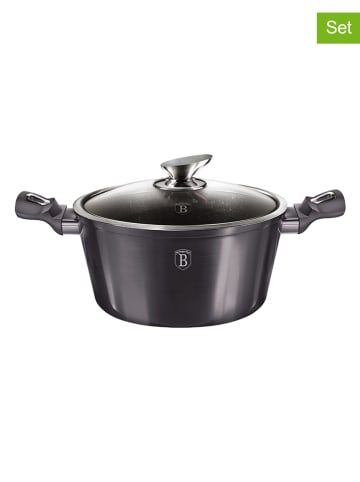 Berlinger Haus 2-częściowy zestaw "Metallic Line" w kolorze antracytowym - Ø  24 cm