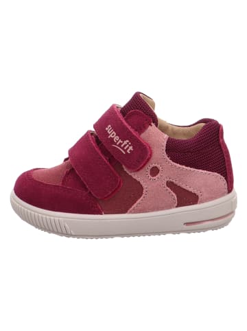 superfit Skórzane buty w kolorze bordowo-różowym do nauki chodzenia