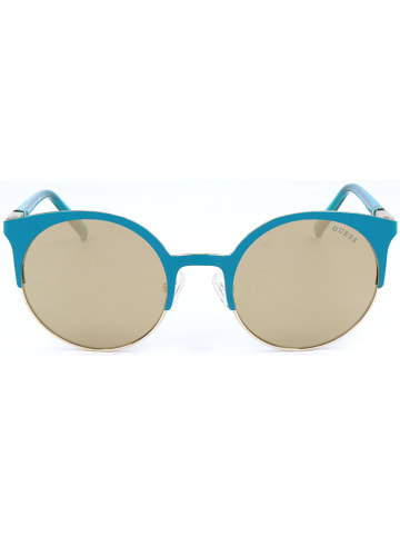 Guess Unisekszonnebril turquoise/lichtbruin