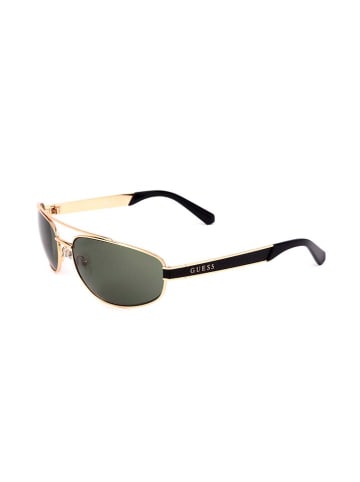 Guess Damskie okulary przeciwsłoneczne w kolorze złoto-zielono-czarnym