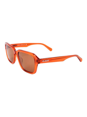 Guess Męskie okulary przeciwsłoneczne w kolorze pomarańczowym