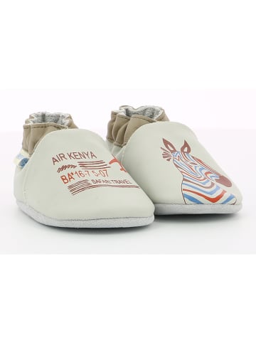 Robeez Skórzane buty "Air Kenya" w kolorze szarobrązowym do raczkowania