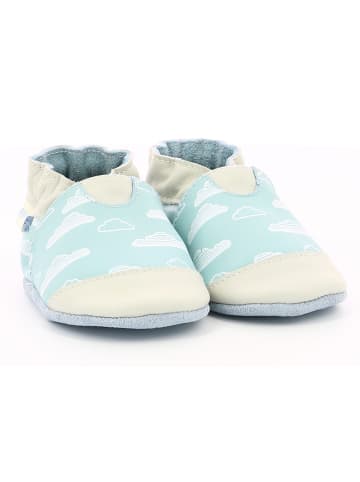 Robeez Skórzane buty "Blue Sky" w kolorze błękitnym do raczkowania