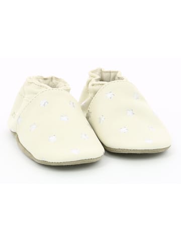 Robeez Leder-Krabbelschuhe "Dressy" in Creme