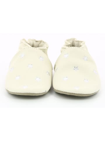 Robeez Leder-Krabbelschuhe "Dressy" in Creme