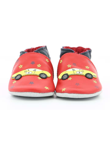 Robeez Leder-Krabbelschuhe "Little Vroum" in Rot