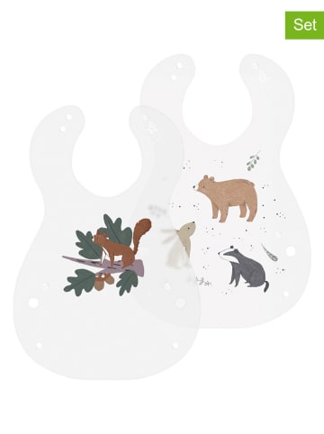 Sebra Śliniaczki (2 szt.) "Nightfall" w kolorze białym