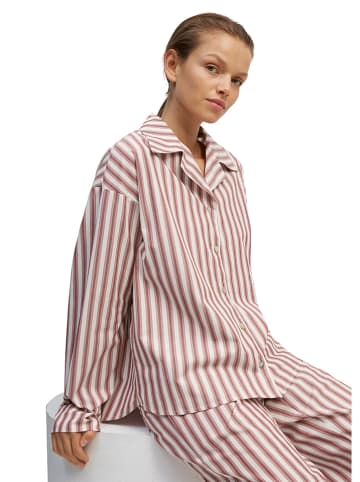 Marc O´Polo Beachwear Pyjama-Oberteil in Weiß/ Rosa