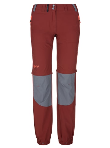 Kilpi Spodnie turystyczne zipp-off "Hosio" w kolorze czerwonym