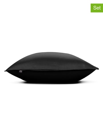Zo!Home 2er-Set: Satin-Kissenbezüge "Satinado" in Schwarz