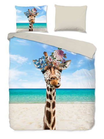 Pure Microvezel beddengoedset "Cool Giraffe" beige/meerkleurig