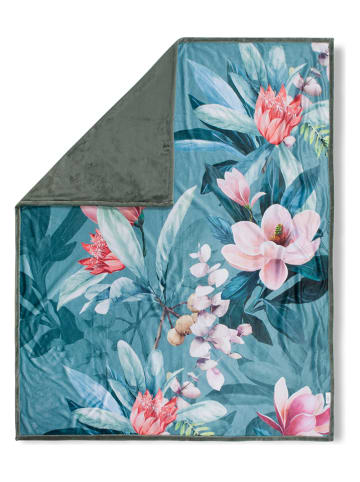 Descanso Plaid "Parler" in Blau/ Bunt