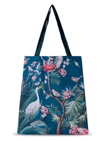 Descanso Shopper "Sarenza" blauw/meerkleurig - (B)40 x (H)45 cm