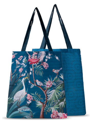 Descanso Shopper "Sarenza" blauw/meerkleurig - (B)40 x (H)45 cm