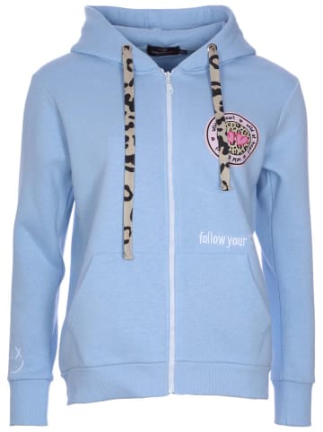 Zwillingsherz Sweatvest "Kelly" lichtblauw