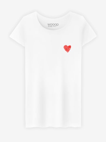 WOOOP Koszulka "Little Heart" w kolorze białym