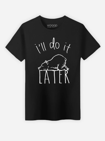 WOOOP T-shirt "I'll Do It Later" w kolorze czarnym