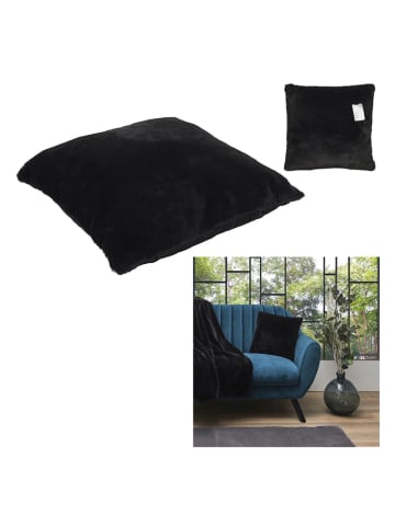 Rétro Chic Kissen in Schwarz - (L)40 x (B)40 cm