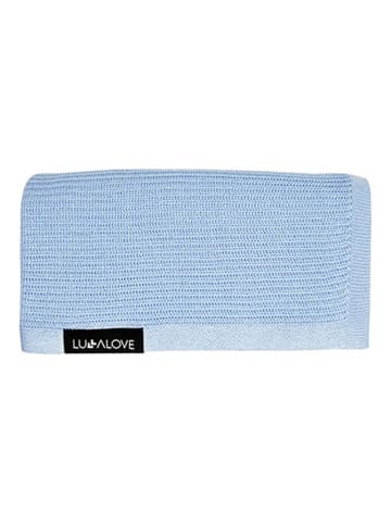 Lullalove Babydeken lichtblauw - (L)90 x (B)90 cm