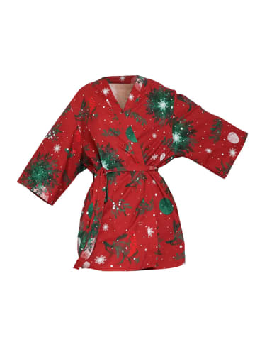 Lullalove Badjas rood/meerkleurig