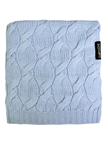 Lullalove Wollen deken lichtblauw - (L)100 x (B)80 cm