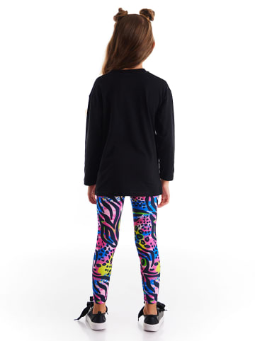 Denokids 2-delige outfit "Good Vibes" zwart/meerkleurig