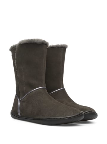 Camper Leder-Stiefel in Dunkelgrau