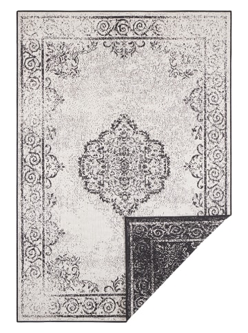 NORTHRUGS Indoor-/ Outdoor-Teppich "Twin Supreme - Cebu" in Schwarz/ Creme