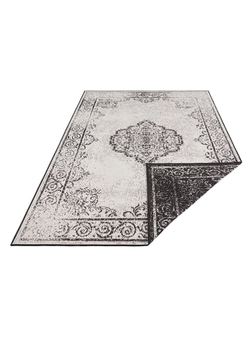 NORTHRUGS Indoor-/ Outdoor-Teppich "Twin Supreme - Cebu" in Schwarz/ Creme