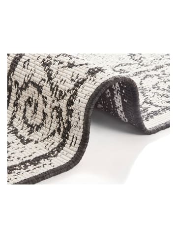 NORTHRUGS Indoor-/ Outdoor-Teppich "Twin Supreme - Cebu" in Schwarz/ Creme