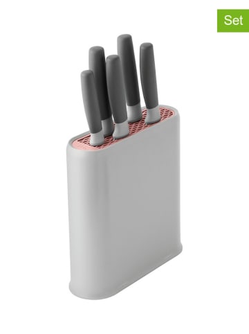 BergHOFF 6-częściowy zestaw noży kuchennych w kolorze srebrno-czarnym