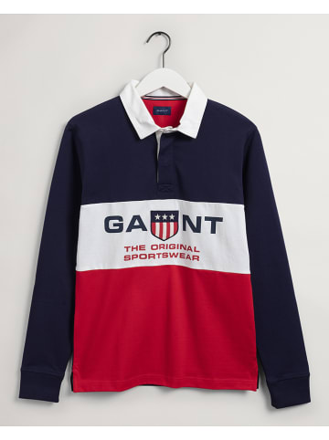 Gant Poloshirt donkerblauw/rood