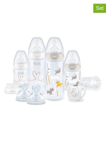 NUK 9-delige babyflessenset "First Choice+ Perfect Start" met accessoires grijs