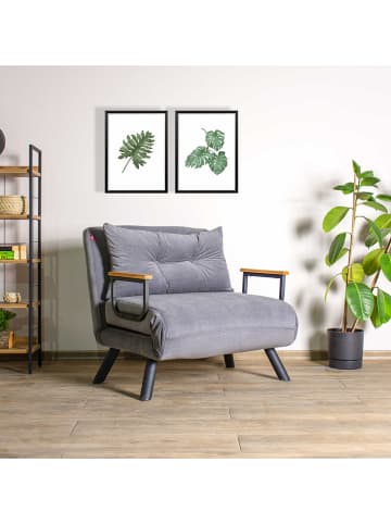 Evila Fauteuil "Sando" grijs - (B)60 x (H)78 x (D)78 cm