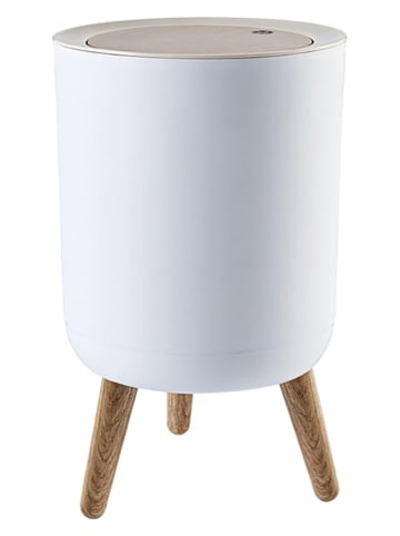 Kitchen Move Touch-afvalemmer wit/naturel - 7 l