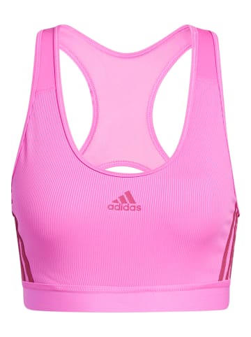 Adidas Biustonosz sportowy "3-Stripes" w kolorze różowym