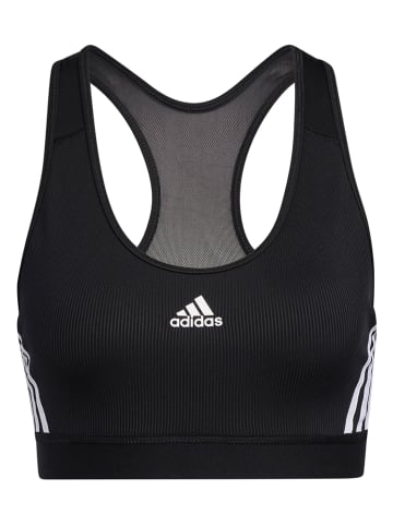 adidas Biustonosz sportowy "3-Stripes" w kolorze czarnym