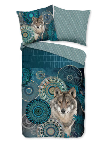 Hip Flanellen beddengoedset "Kiska" petrol