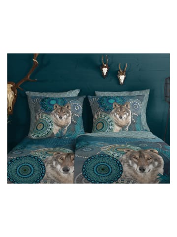 Hip Flanellen beddengoedset "Kiska" petrol