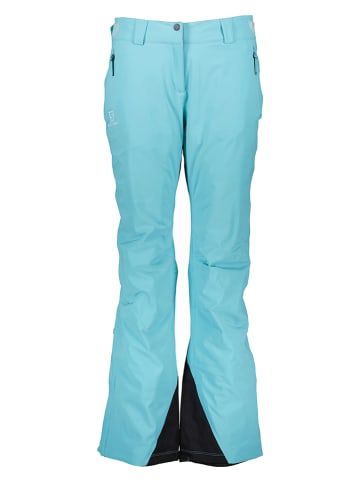 SALOMON Spodnie narciarskie "The Brilliant" w kolorze turkusowym