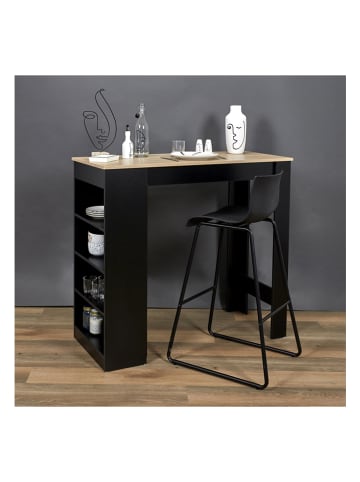 Rétro Chic Stolik barowy "Cheers" w kolorze czarnym - 115 x 103 x 50 cm