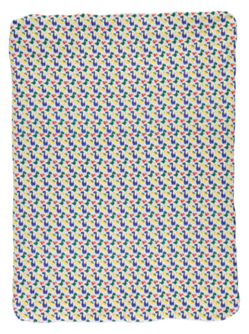 Lamino Dwustronny koc w kolorze szarym ze wzorem - 98 x 72 cm