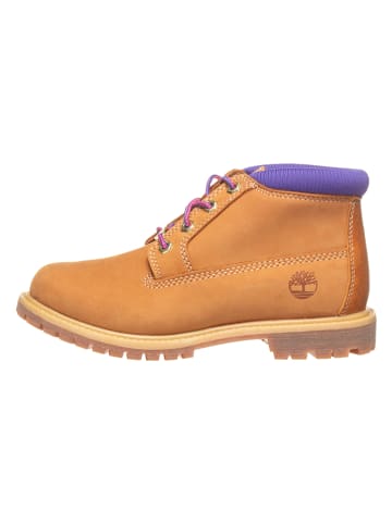 Timberland Leder-Boots "Nellie Chukka Double" in Hellbraun/ Lila